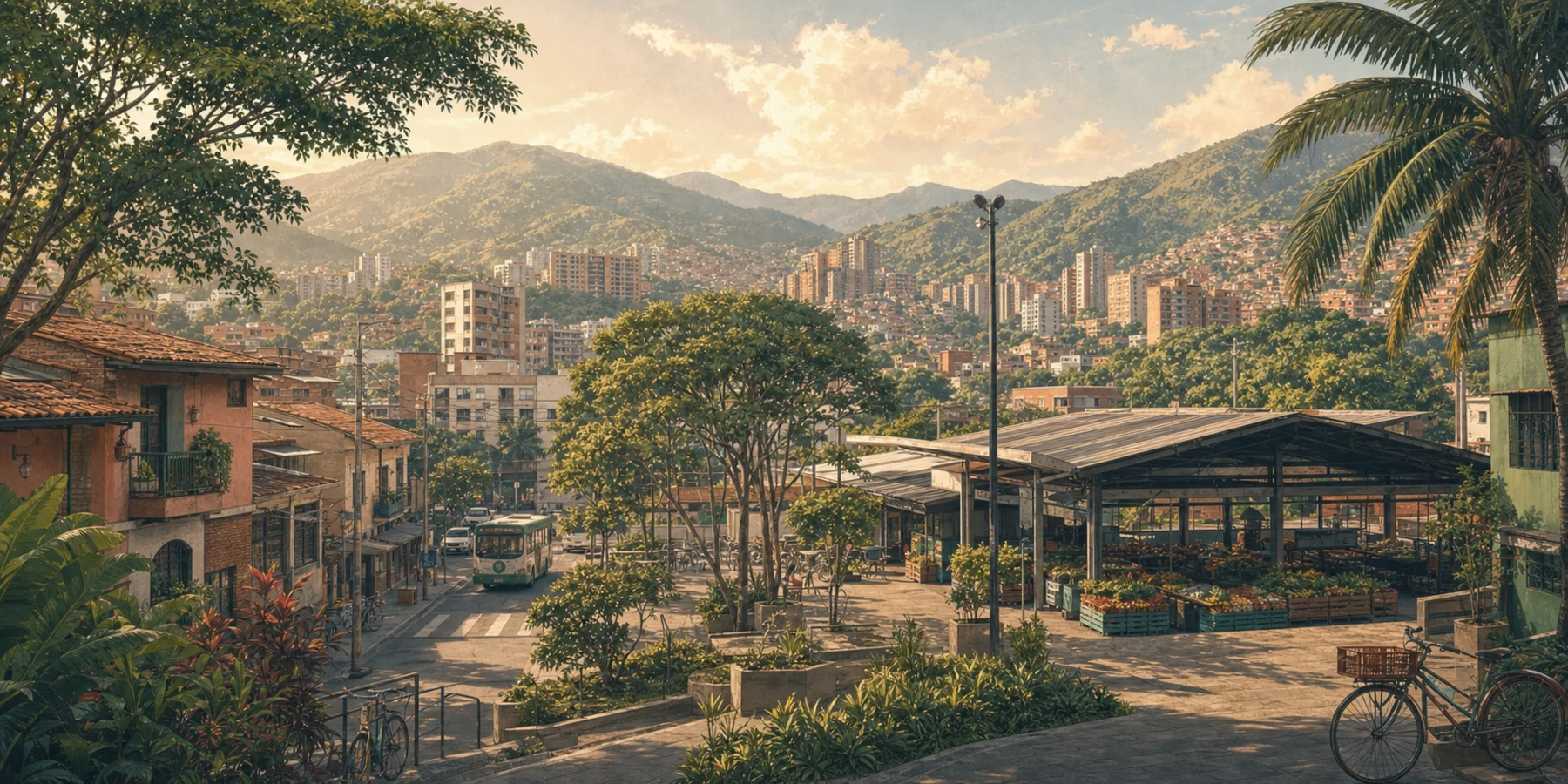 Editorial illustration for Belén, Medellín: Everyday Local Life Beyond the Tourist Core