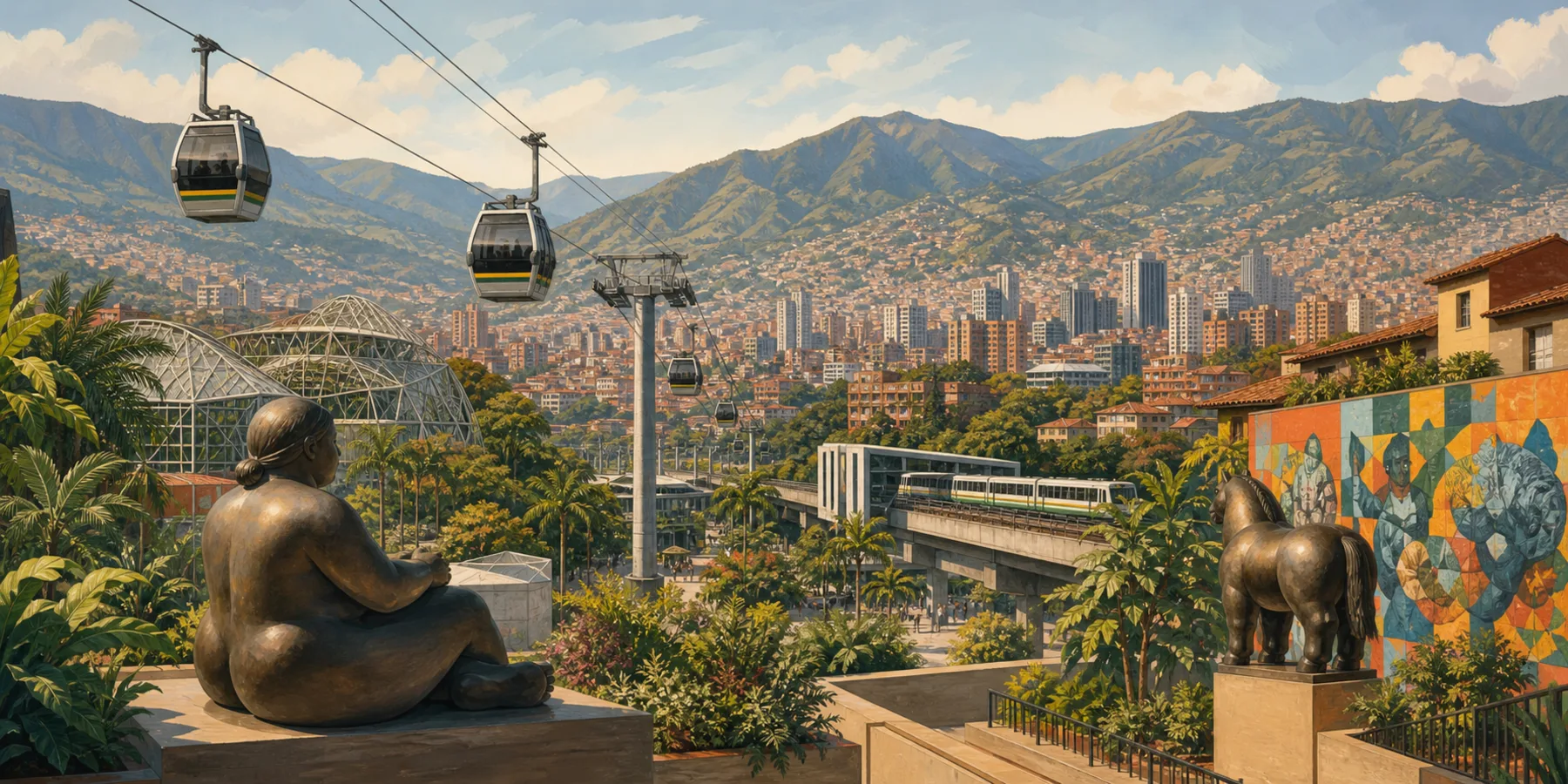 Editorial illustration for Best Things to Do in Medellín