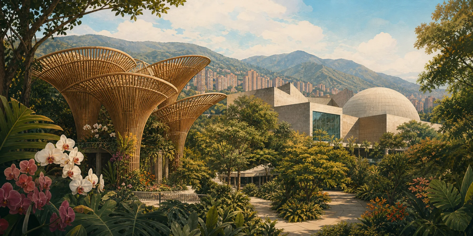 Editorial illustration for Botanical Garden, Parque Explora and North Medellín