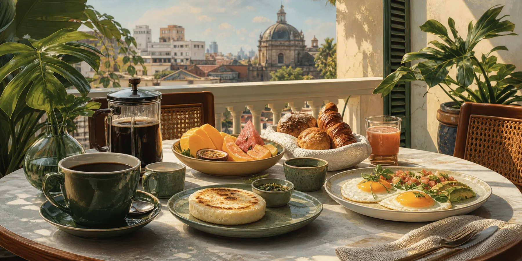 Editorial illustration for Coffee, Breakfast and Brunch in Medellín