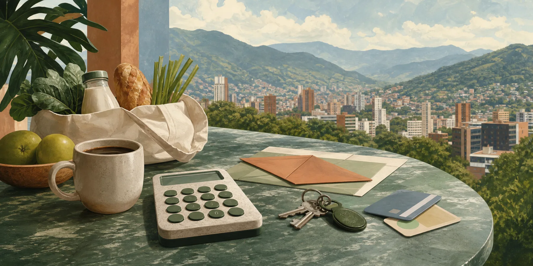 Editorial illustration for Cost of an Extended Stay in Medellín