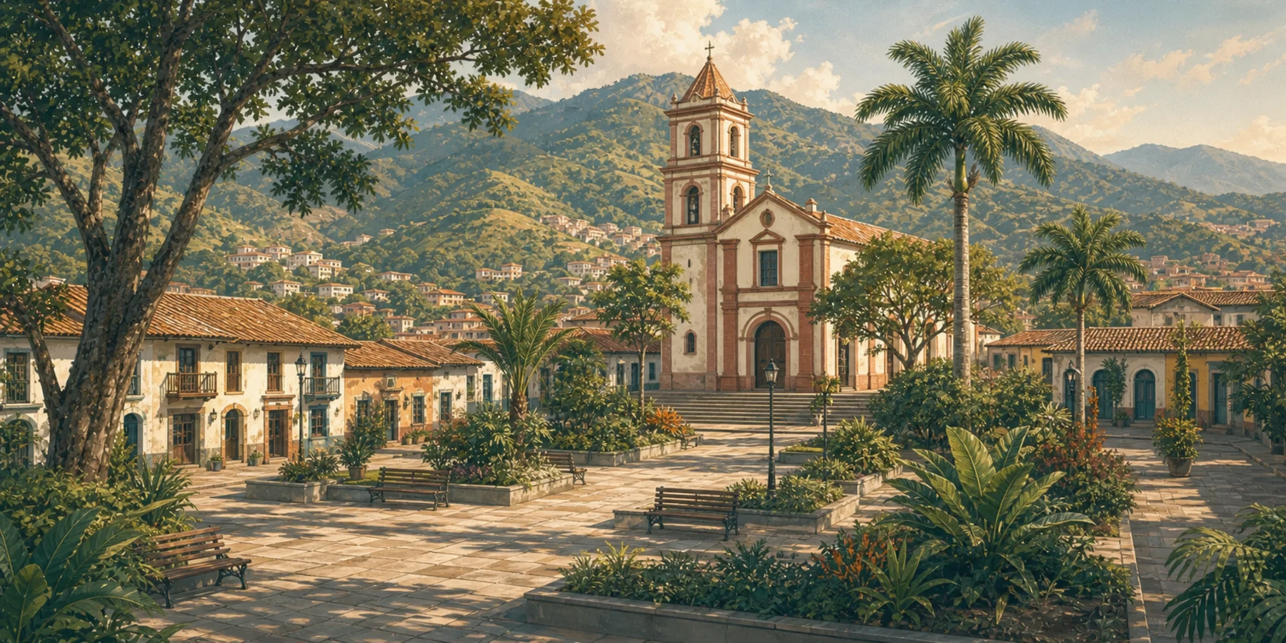 Editorial illustration for Envigado, Medellín: Traditional, Residential Local Living