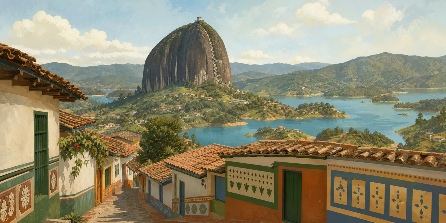 Editorial illustration for Guatapé Day Trip from Medellín
