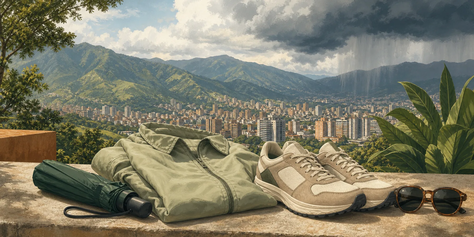 Editorial illustration for Medellín Weather: What to Pack Year-Round