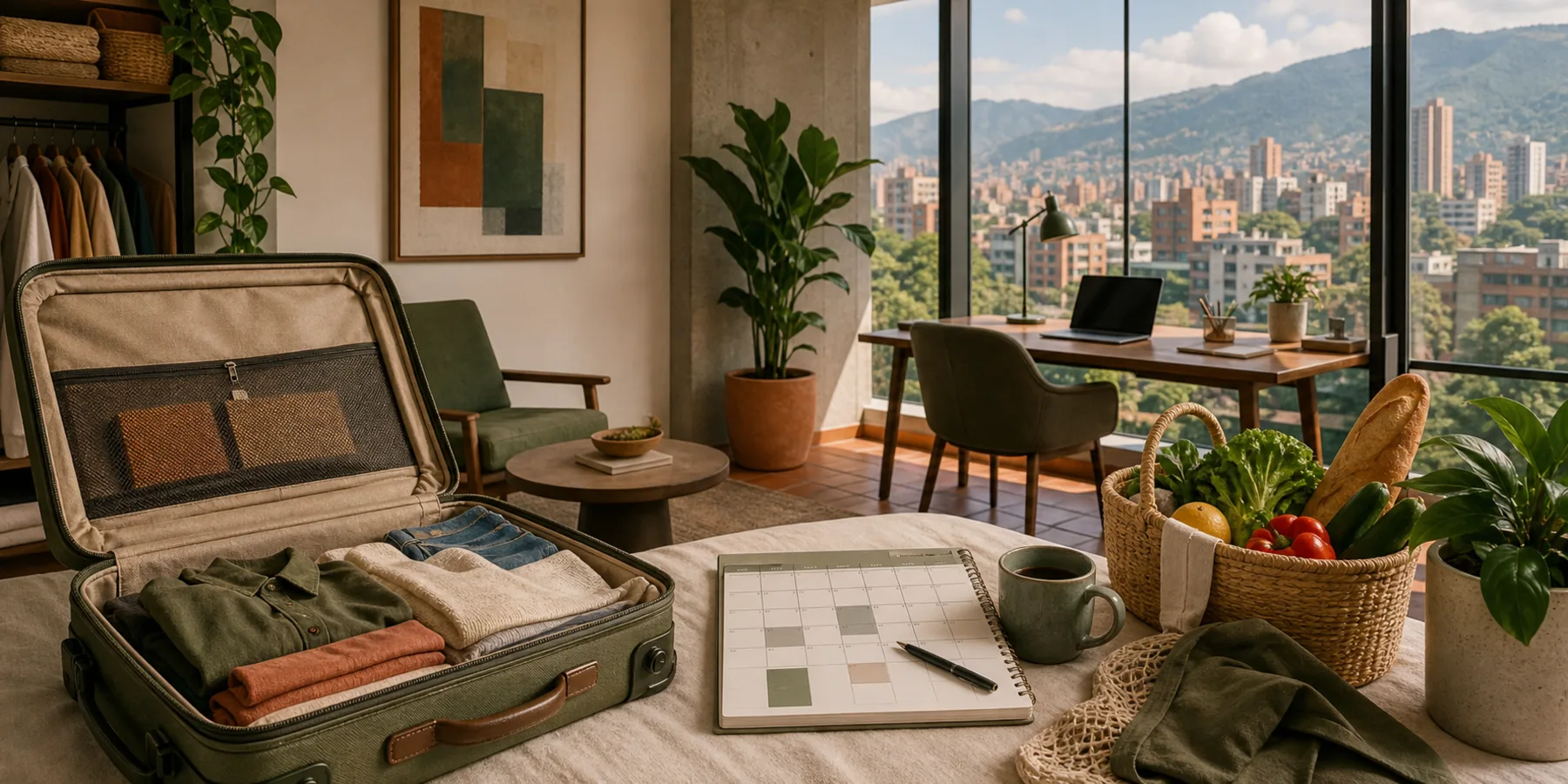 Editorial illustration for How to Plan a One-Month Stay in Medellín
