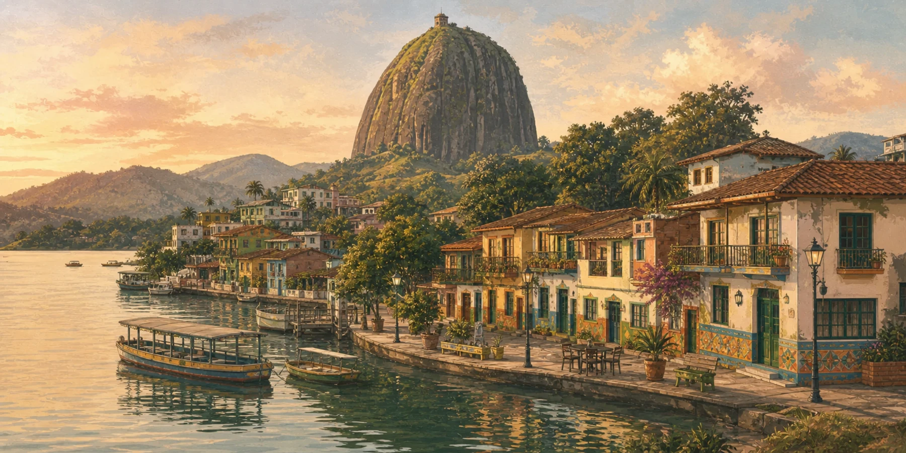 Editorial illustration for Staying in Guatapé: A Lakeside Base Beyond the Day Trip