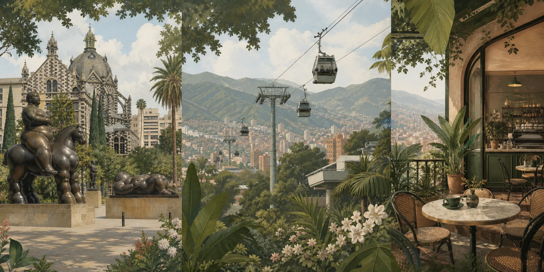 Editorial illustration for Three Days in Medellín: A First-Time Itinerary